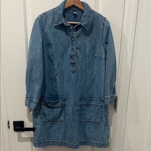 Old Navy Light Blue Denim Tunic Dress Size Medium